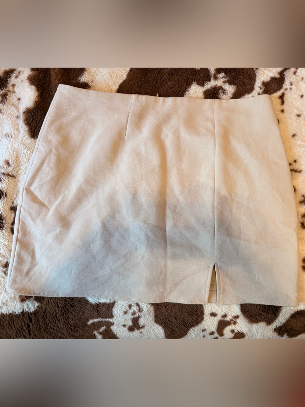 Guess Krystal Skirt Cement Beige Mini Skirt Women's XL